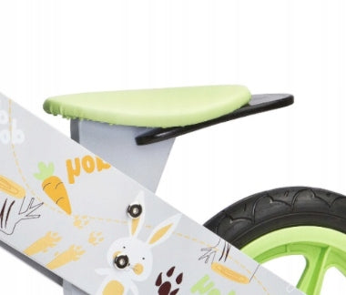 WOODEN BALANCE BIKE TOYZ ZAP GREY - GREEN Model Zap