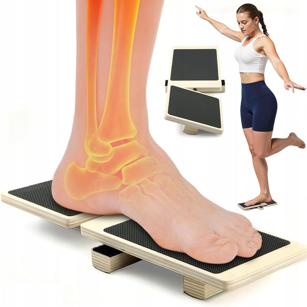 WOODEN BALANCE BOARD FOR FOOT ADJUSTABLE 100KG NON-SLIP