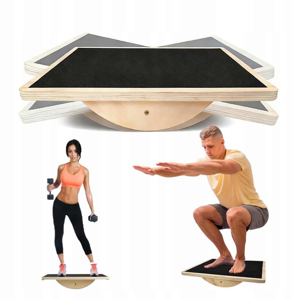 WOODEN BALANCE BOARD FOR IMPROVED BALANCE WITH DOUBLE BRACKETS Packaging status original
