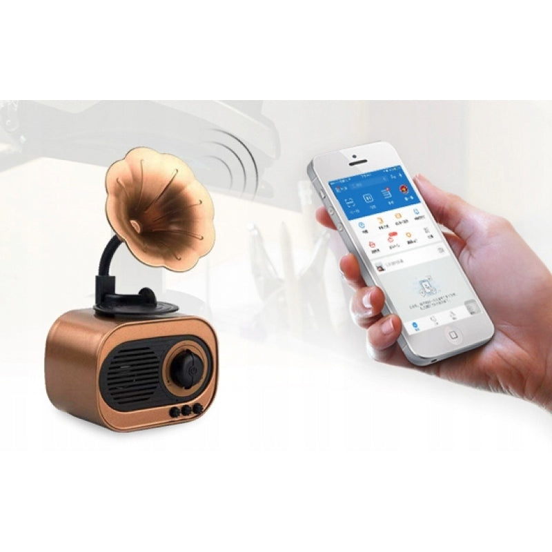 WOODEN BLUETOOTH SPEAKER RETRO RADIO VINTAGE Manufacturer code RE-455
