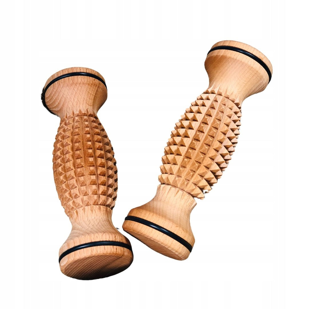 WOODEN BODY FOOT MASSAGER WITH TEETH BEECH WOOD STEAMED CONVEX