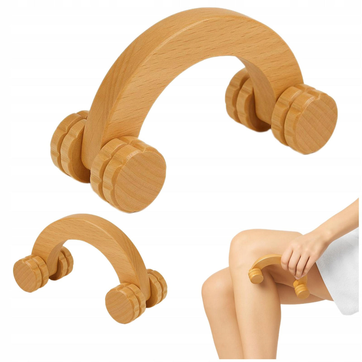 WOODEN BODY MASSAGER roller car anti-cellulite firming