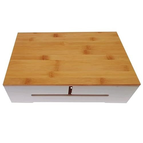 WOODEN CABLE ORGANIZER WITH MAGNETIC COVER FOR OFFICE Decoration Brand no brand