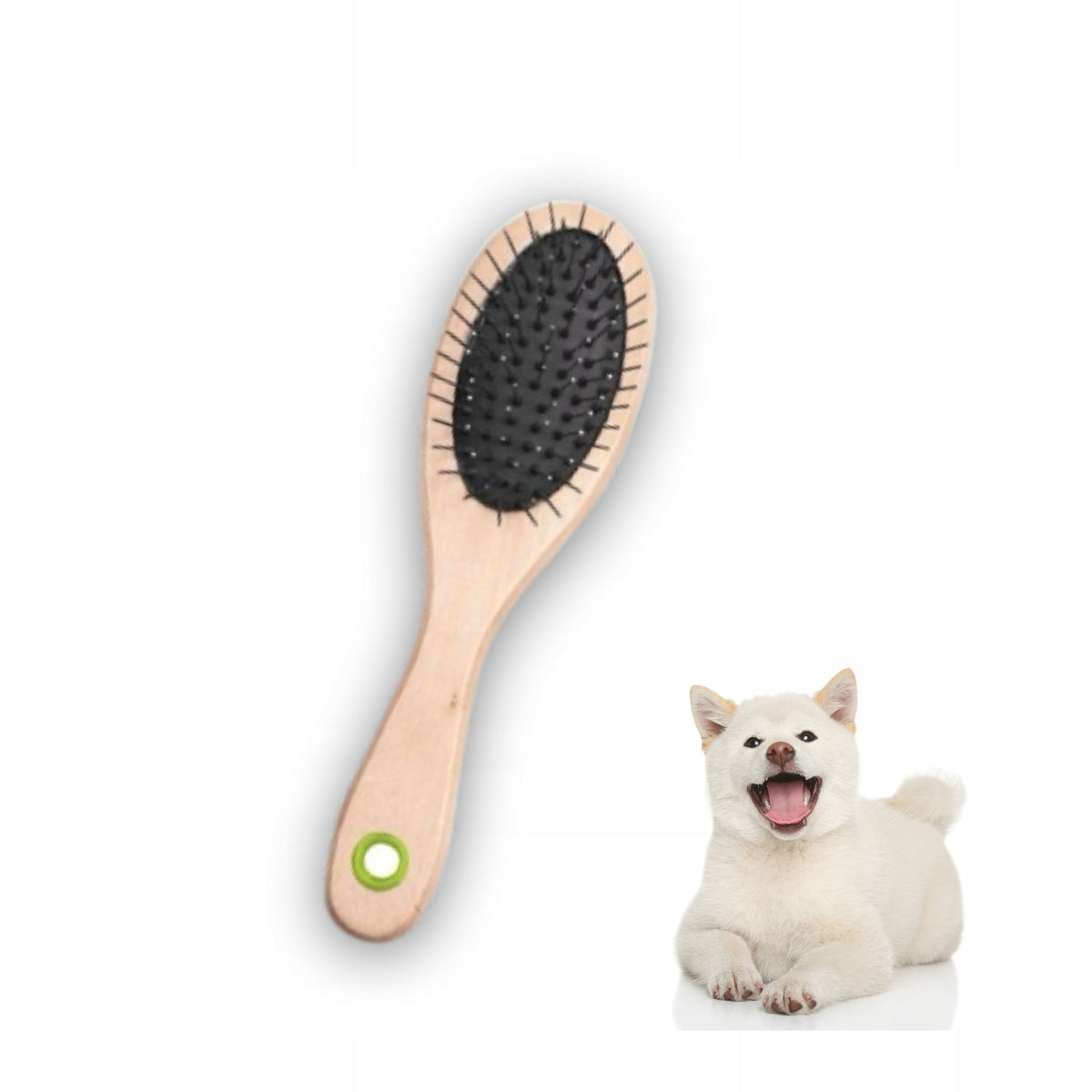 WOODEN CAT DOG GROOMING BRUSH DOUBLE-SIDED 17 CM