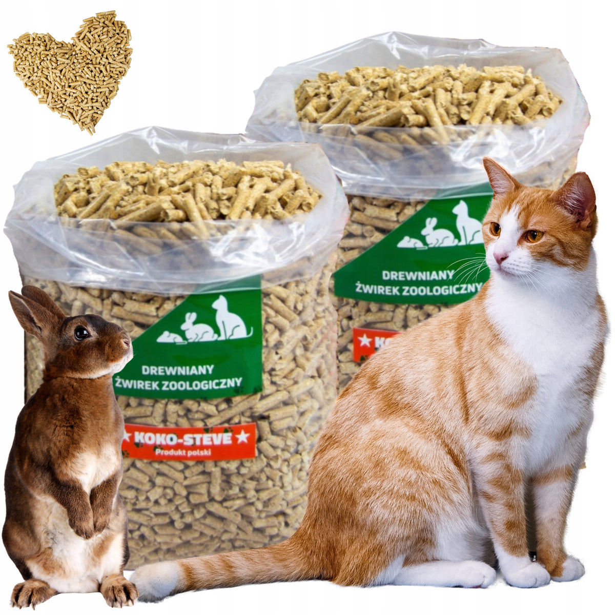 WOODEN CAT LITTER FOR LITTER BOX FOR RODENT pellet bio EKO 2x5kg