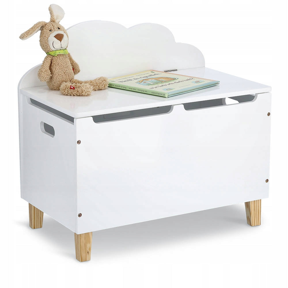 WOODEN CHEST for toys bench CLOUD white storage for children Brand Zeller