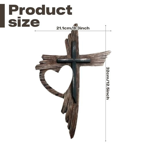 WOODEN CROSS VINTAGE JESUS WALL DECORATION FOR LIVING ROOM 20X30 CM Manufacturer code Nieoznaczona