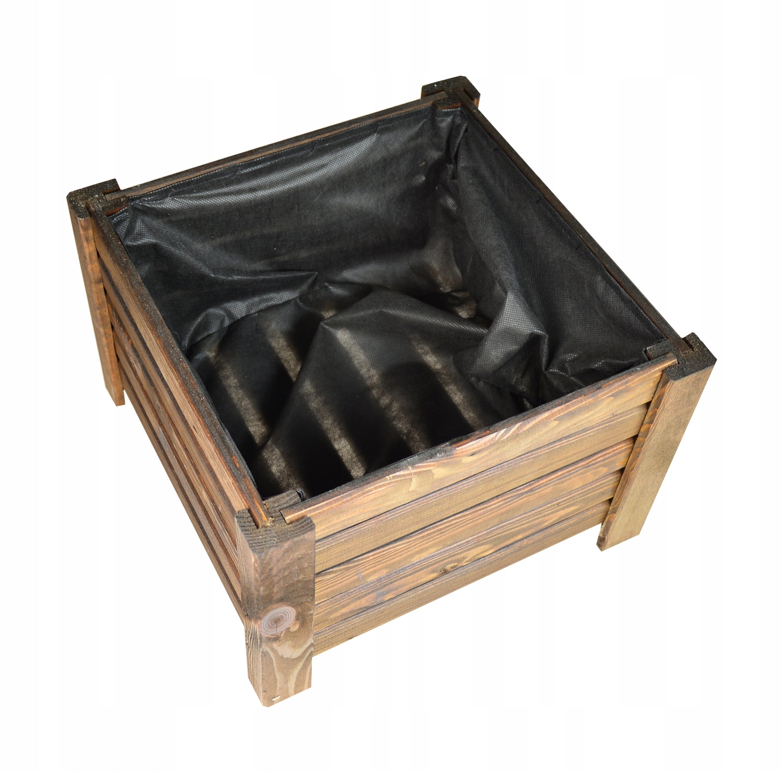WOODEN FLOWER POT box wood 38 cm Product width 38 cm