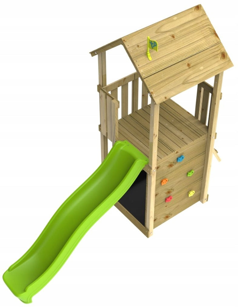 WOODEN GARDEN HOUSE for children SLIDE Sandbox SQUARE TOYS 4in1 Manufacturer code 07242