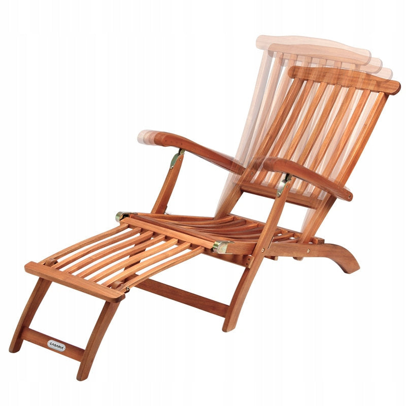 WOODEN GARDEN LOUNGER CHAIR FOOTREST Kind sunbed