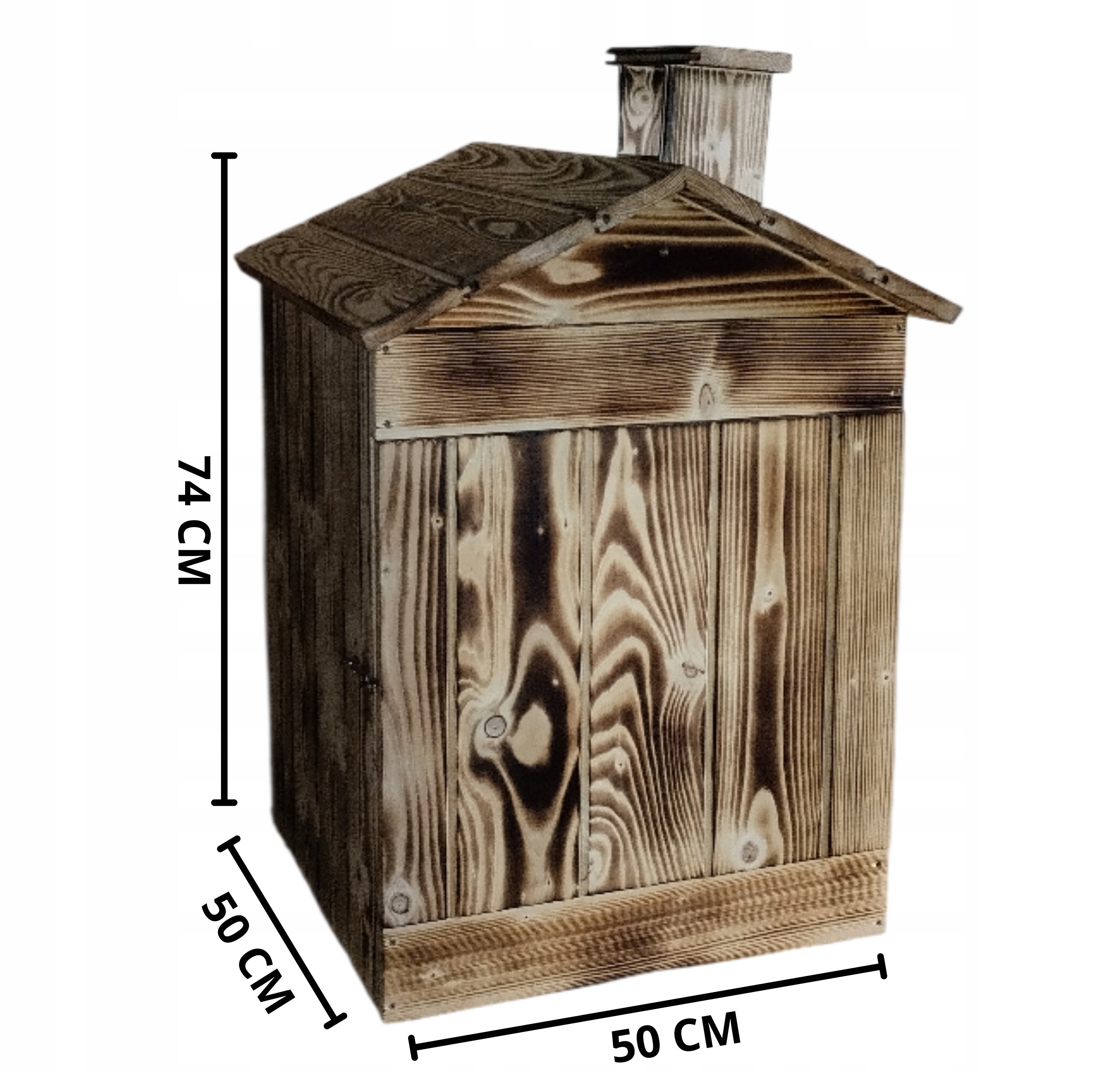 WOODEN GARDEN SMOKEHOUSE WITH VISOR AND FIREPLACE TANNED 50x50X60 Manufacturer Drew-Met