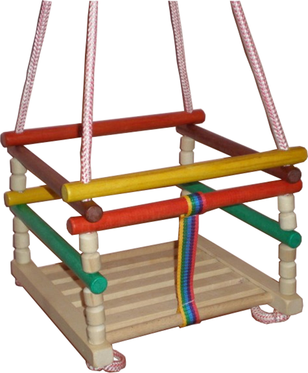 WOODEN HANGING SWING - CE -SOLID BUCKET