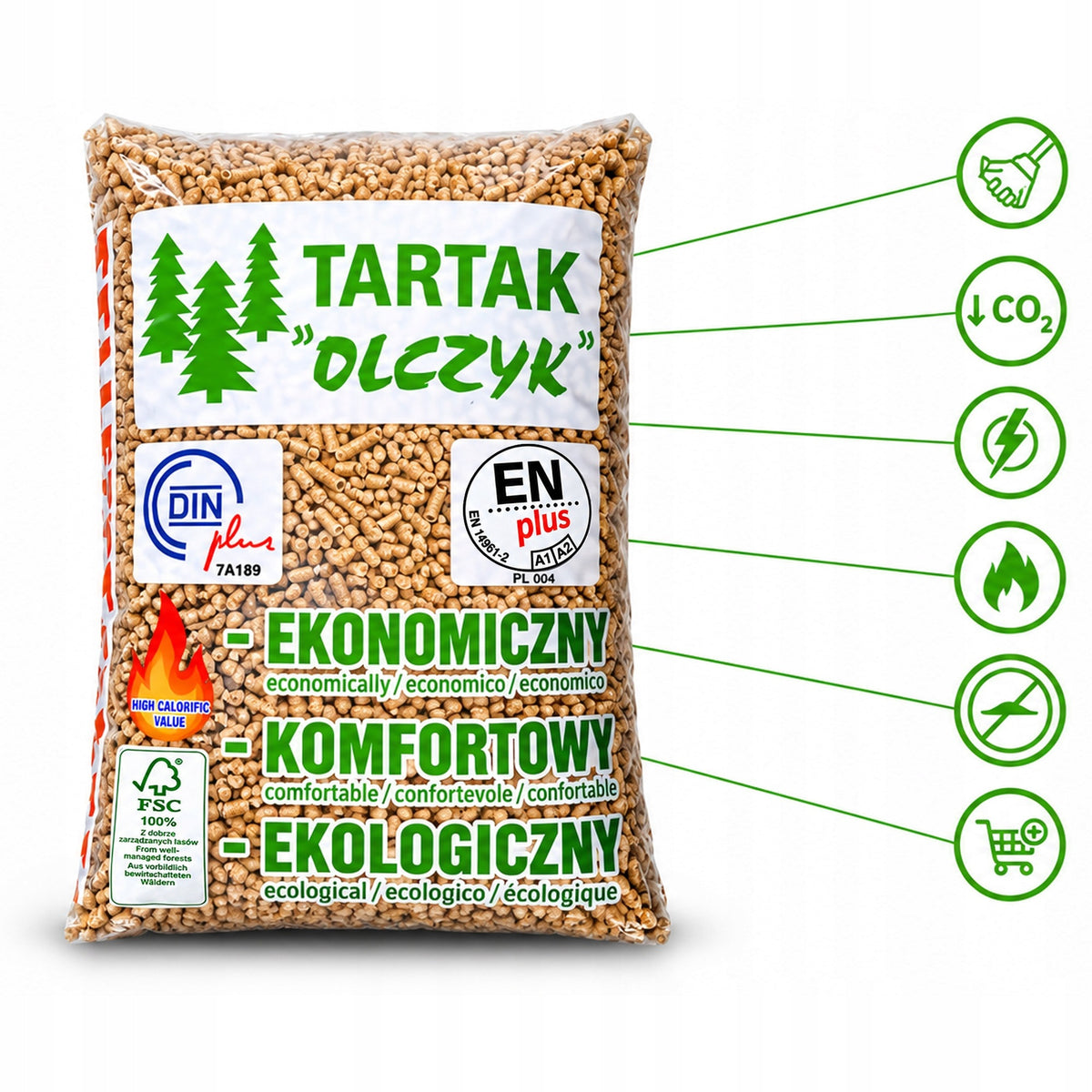WOODEN LITTER ECO-FRIENDLY PIG RABBIT CAT PELLETS FOR LITTER BOX 15KG Packaging status original