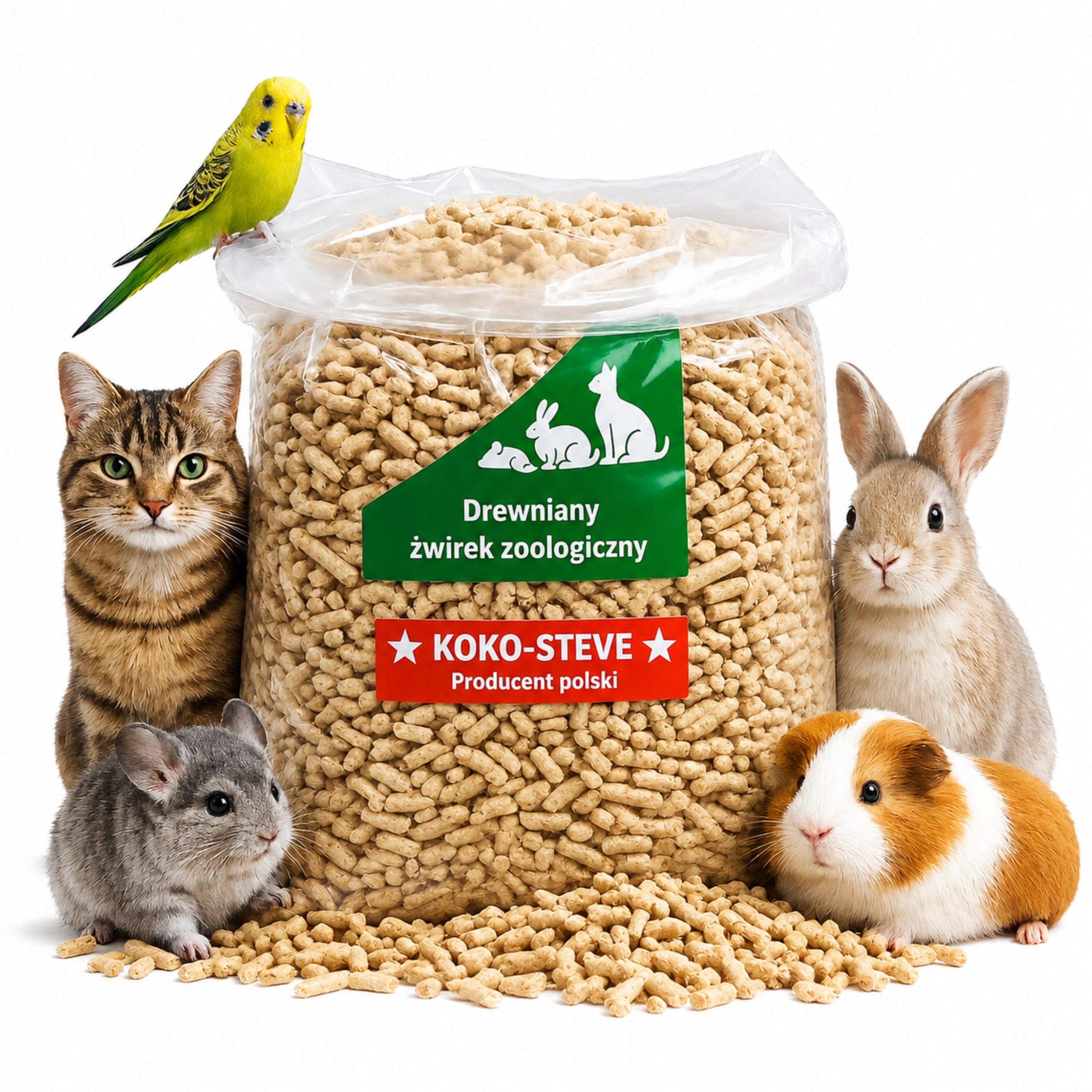WOODEN LITTER For Cat Natural Pine Pellet For Rabbit Rodents 10kg