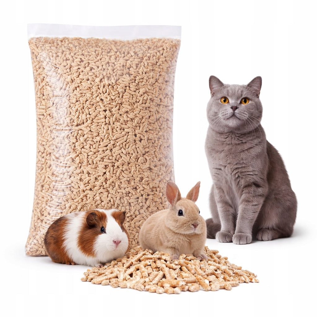 WOODEN LITTER PELLET FOR CAT RABBIT RODENTS NATURAL LIGHT 100% 10KG Brand Yapa Animals