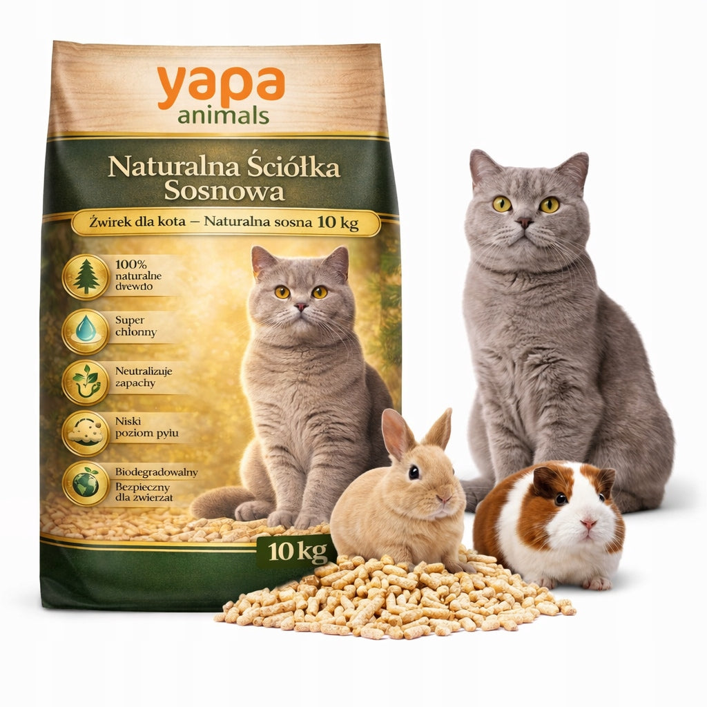 WOODEN LITTER PELLET FOR CAT RABBIT RODENTS NATURAL LIGHT 100% 10KG Manufacturer code 5904496567717