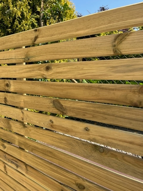 WOODEN LOUVER FENCE 180x180 cm PARIS LOUVER WOODEN FENCES PERGOLAS Height 1.8 m