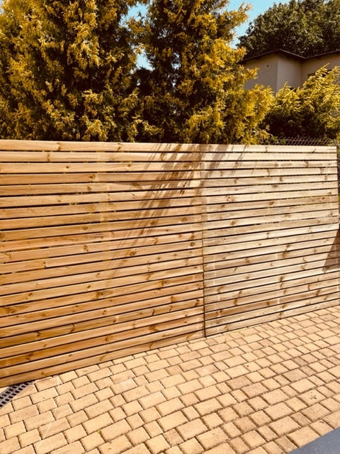 WOODEN LOUVER FENCE 180x180 cm PARIS LOUVER WOODEN FENCES PERGOLAS Manufacturer code PRESTIGE03