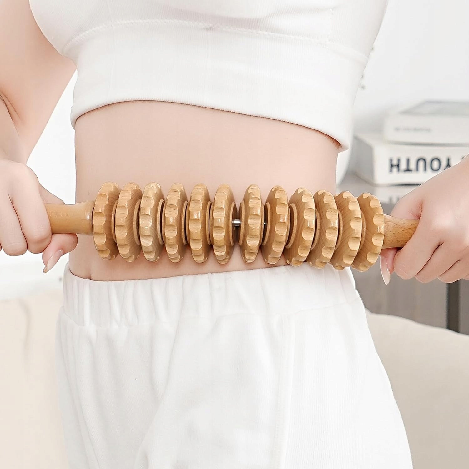WOODEN MASSAGE ROLLER RELAXATION REHABILITATION 3 ROLLS OF BEECH Medical device no