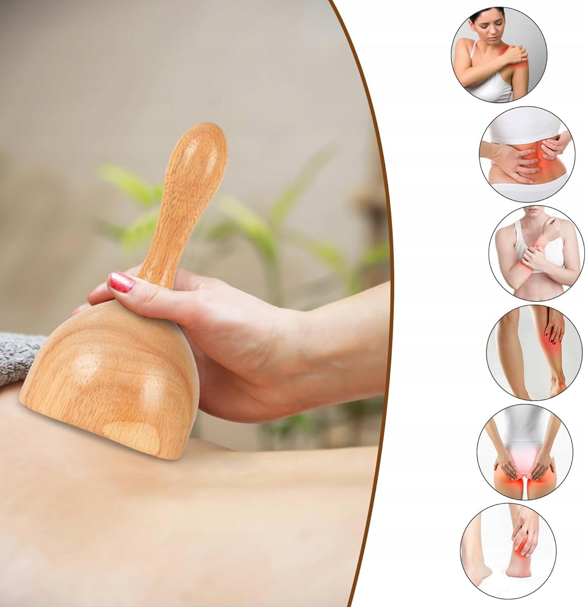 WOODEN MASSAGE SET - WOODEN MASSAGE SET - MASSAGE ROLLER Brand no brand