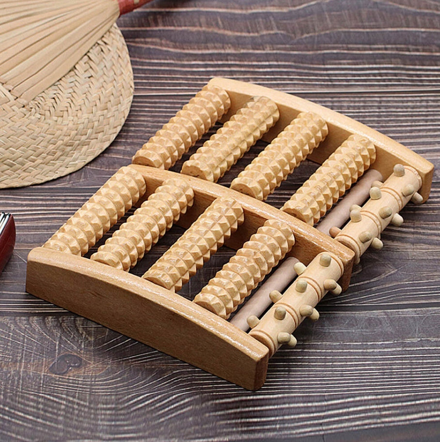 WOODEN MASSAGER Foot Massage Receptor Movable Batteries included no