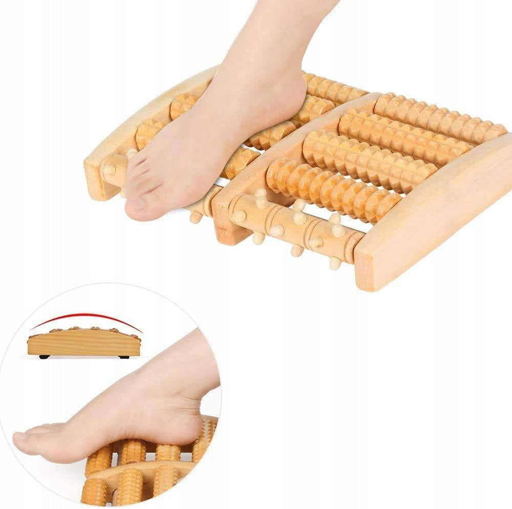 WOODEN MASSAGER Foot Massage Receptor Movable