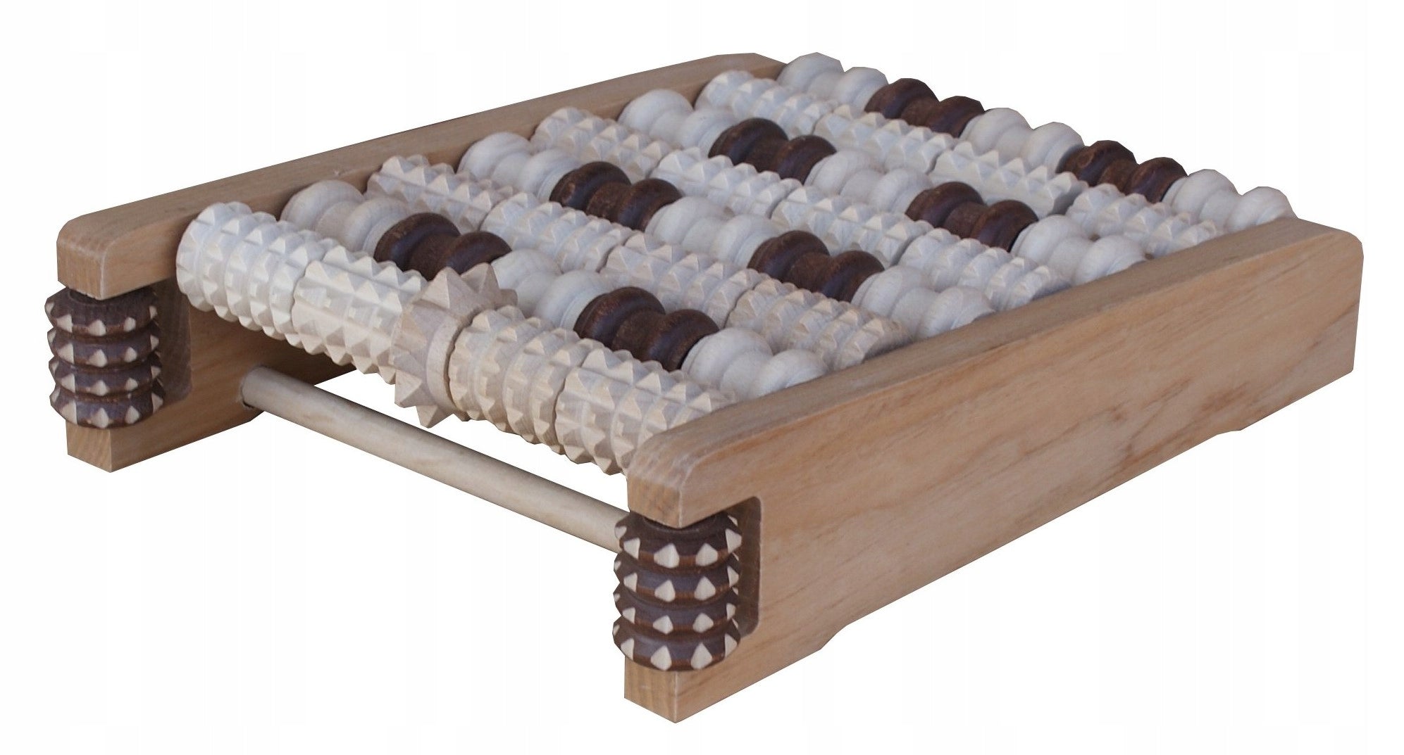 WOODEN MASSAGER LARGE FOOT ROLLER 8-ROW Batteries included no