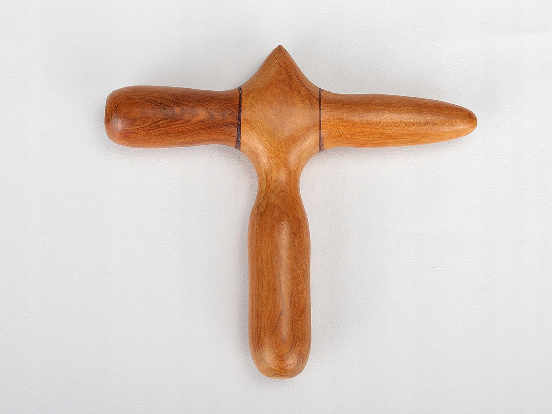 WOODEN MASSAGER SET OF 6 PIECES MASSAGER MANUAL DEEP MASSAGE HABYS Batteries included no