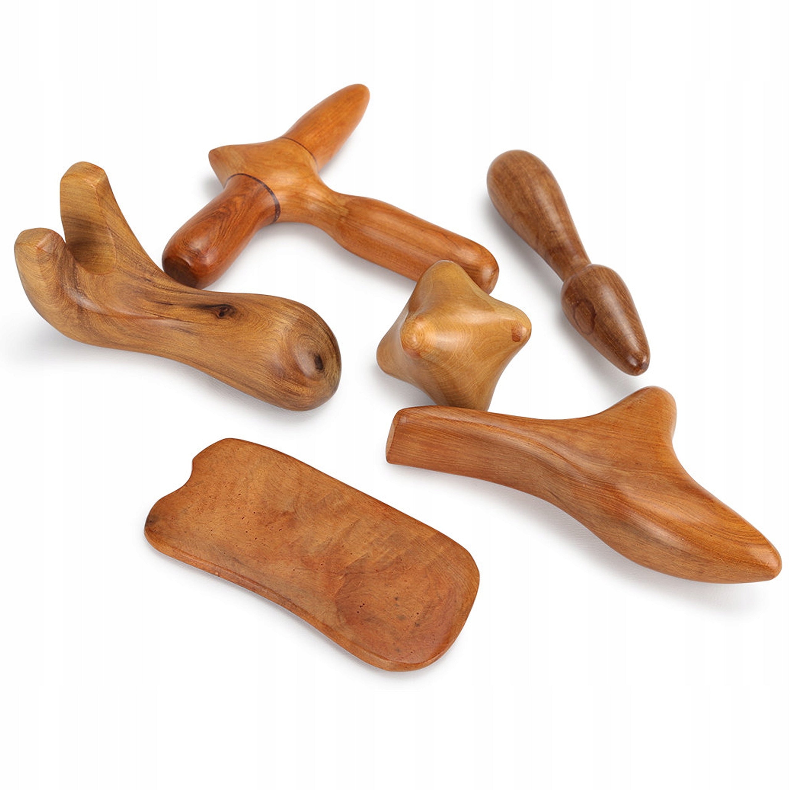 WOODEN MASSAGER SET OF 6 PIECES MASSAGER MANUAL DEEP MASSAGE HABYS