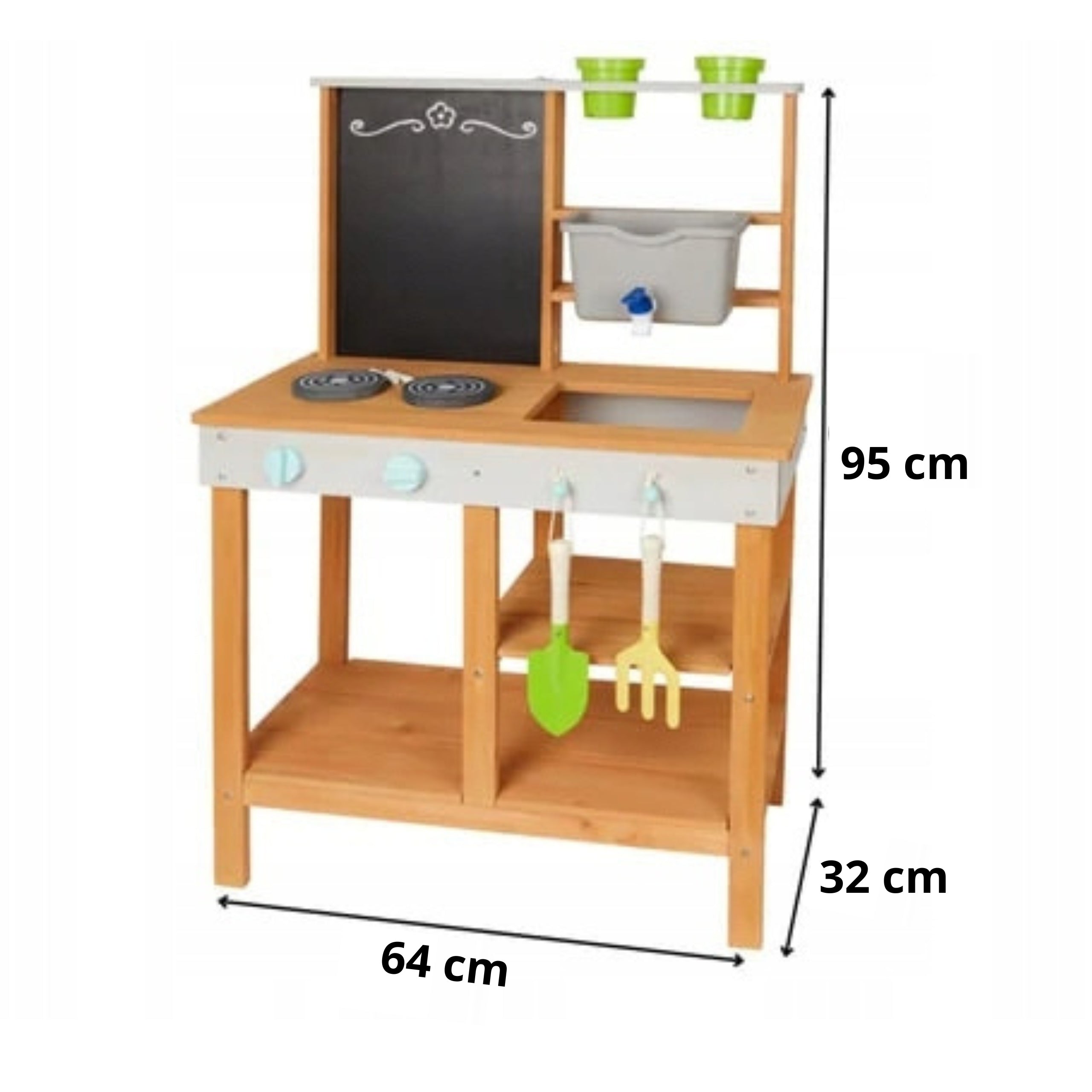 WOODEN MUD KITCHEN For Sand Garden Sandbox For Kids Garden Brand Mini Matters