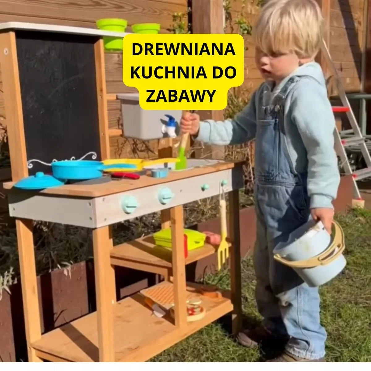 WOODEN MUD KITCHEN For Sand Garden Sandbox For Kids Garden Kind wooden