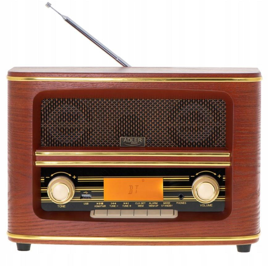 WOODEN RETRO RADIO FM BLUETOOTH USB MP3 ADLER AD 1187 Model AD1187
