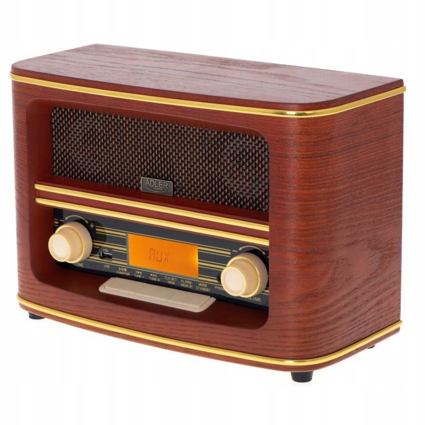 WOODEN RETRO RADIO FM BLUETOOTH USB MP3 ADLER AD 1187