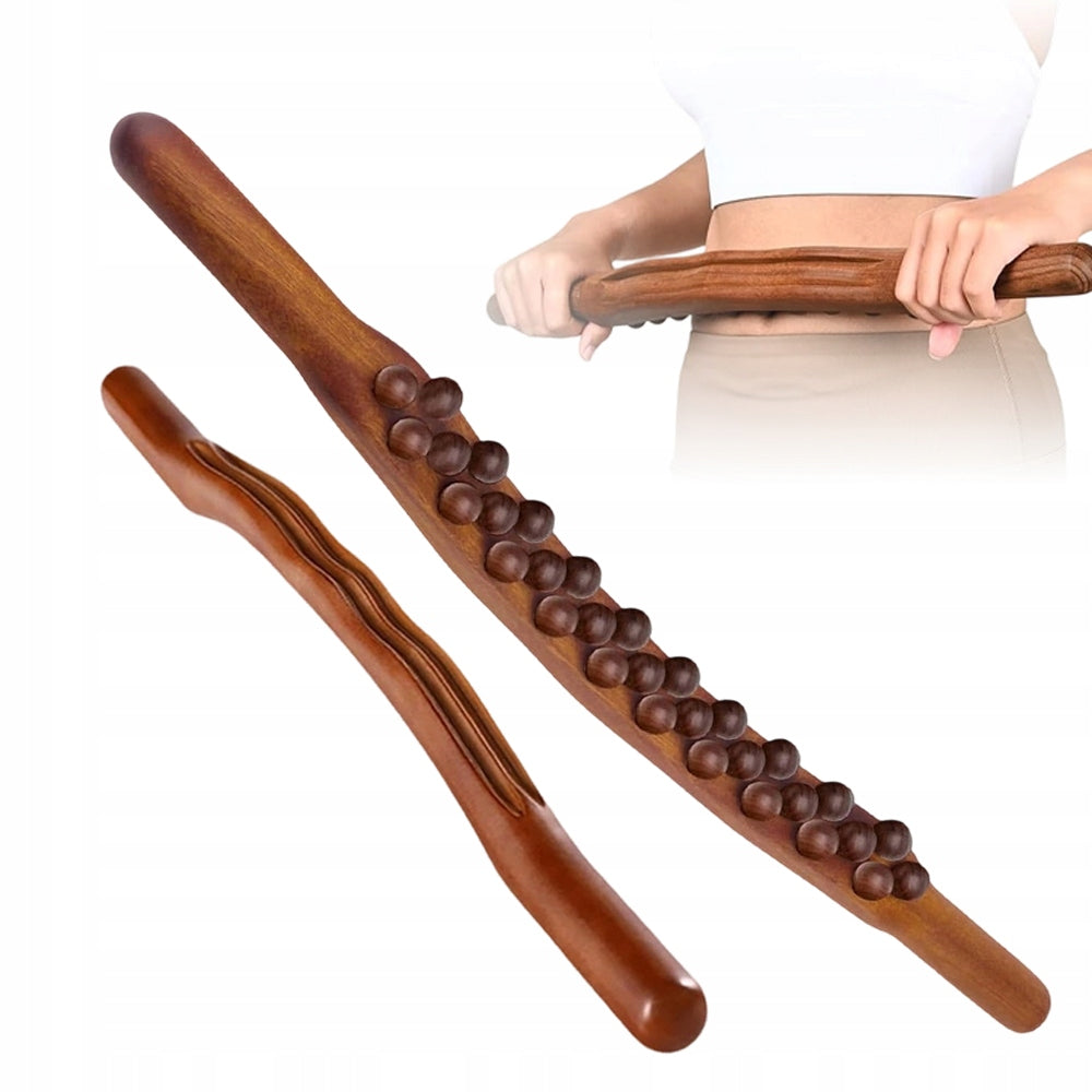 WOODEN ROLLER ANTI-CELLULITE BODY MASSAGER ROLLER NATURAL WOOD