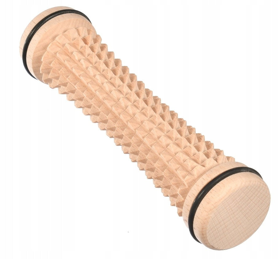 WOODEN ROLLER BODY MASSAGER WITH RUBBER