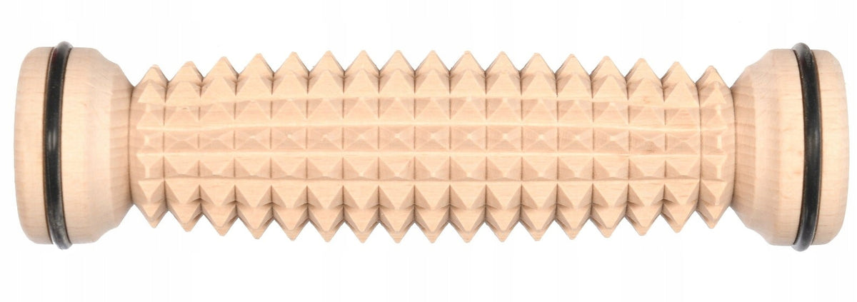 WOODEN ROLLER MASSAGER WITH RUBBER