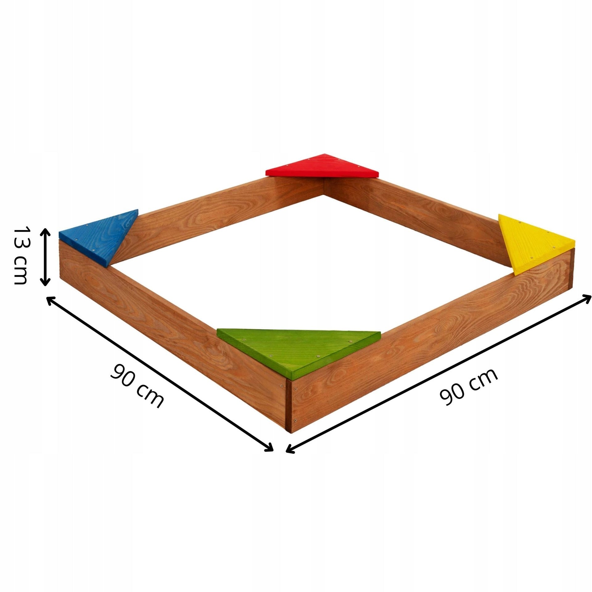 WOODEN SANDBOX LARGE 90CM GARDEN IDEAL FOR CHILDREN'S BACKYARD Brand Springos