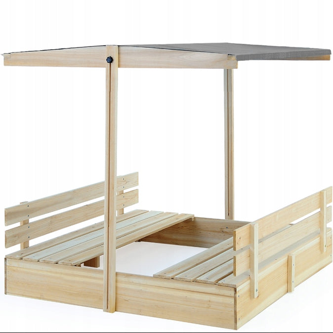 WOODEN SANDBOX WITH ROOF BENCHES 120x120x120cm EAN (GTIN) 4251777202951