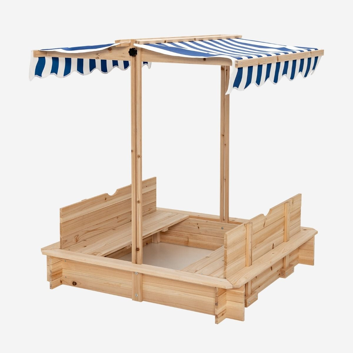 WOODEN SANDBOX WITH VISOR AND BENCHES 107x110x121cm FOR CHILDREN Manufacturer code PIASKOWNICA Z DREWNA CEDROWEGO DLA DZIECI
