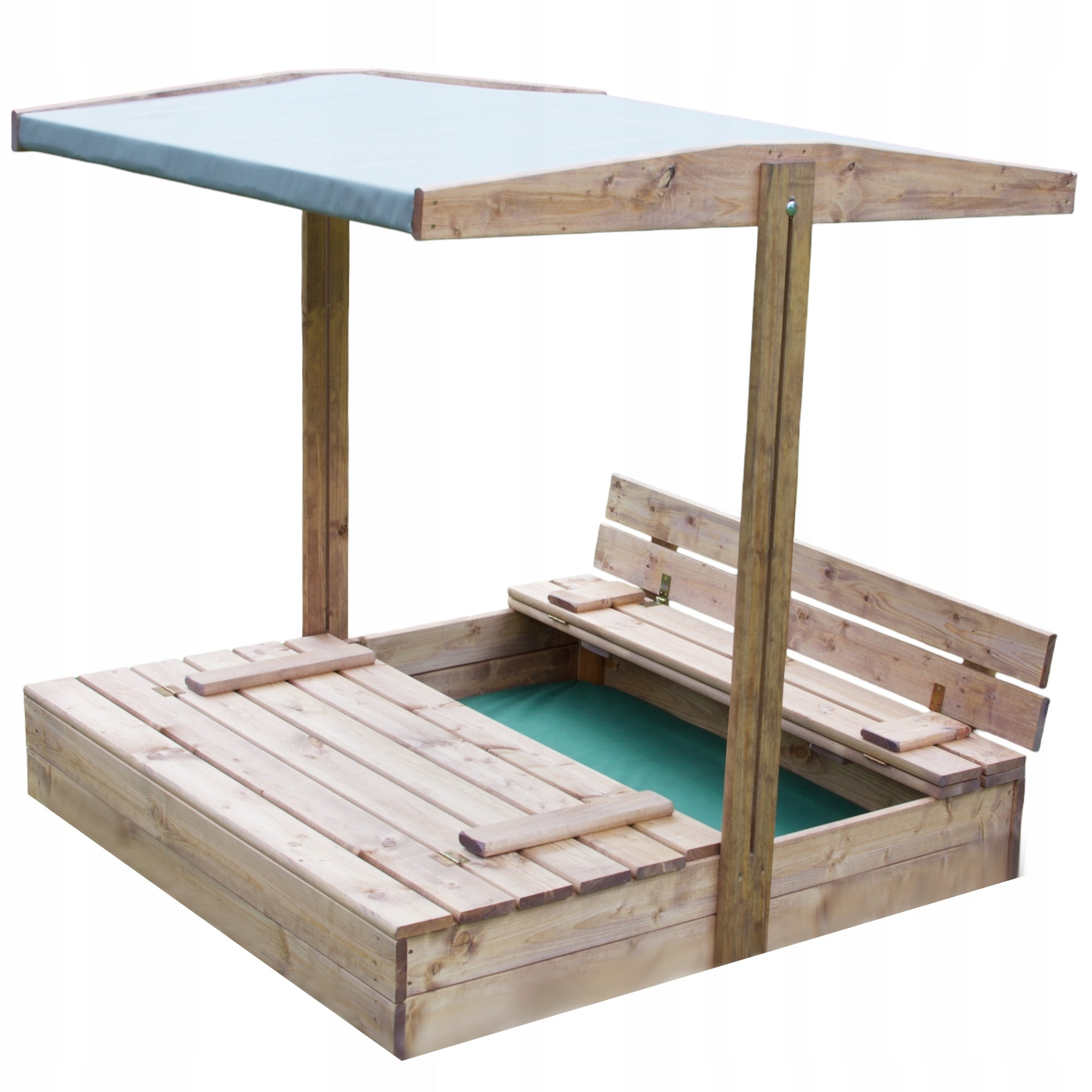 WOODEN SANDBOX impregnated solid closed with a visor 120CM Kind wooden