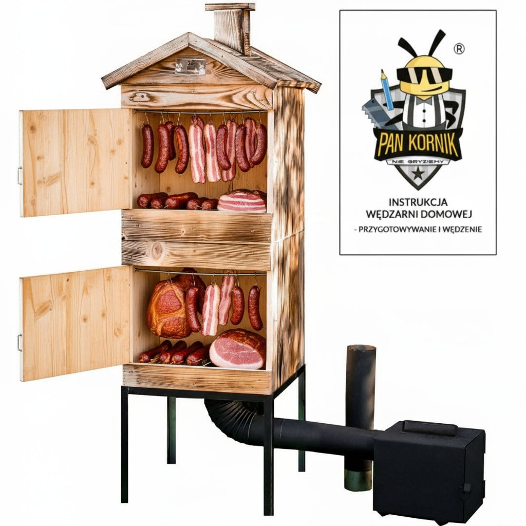 WOODEN SMOKEHOUSE GARDEN SMOKEHOUSE - LARGE HEARTH SET OF FREEBIES