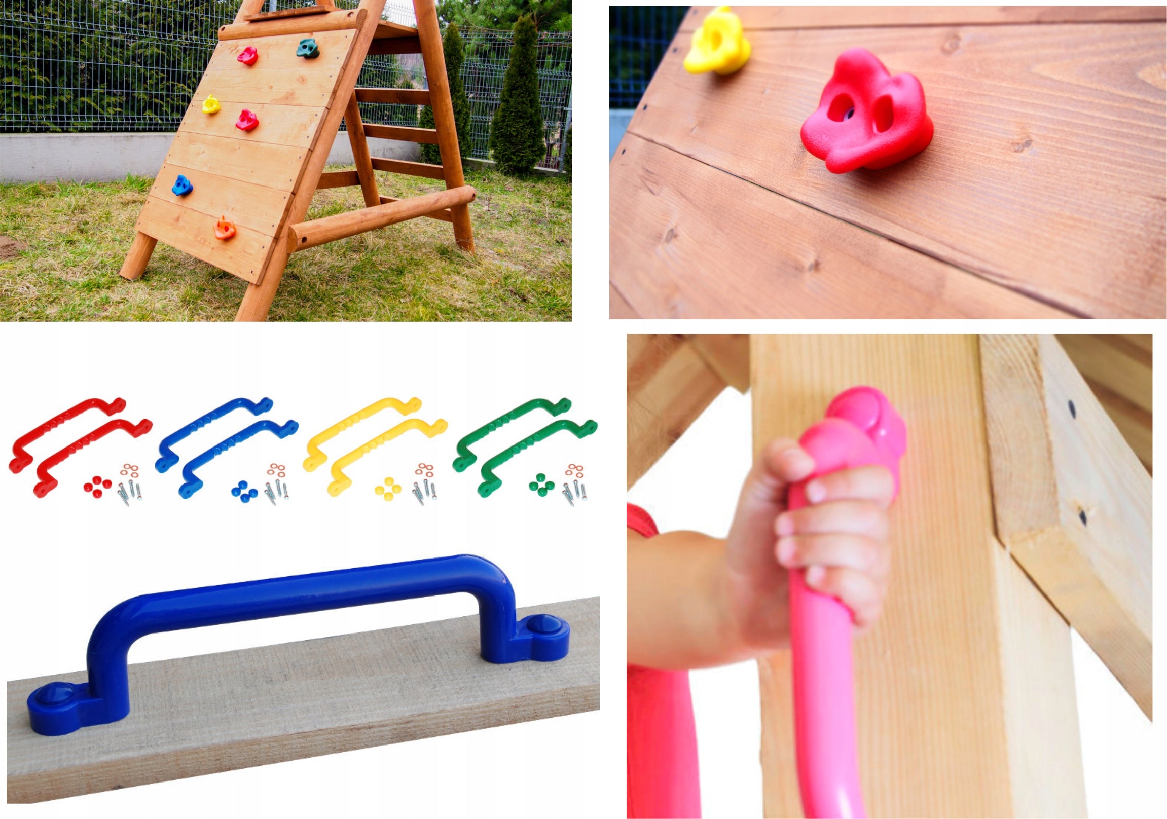 WOODEN SQUARE TOYS FOR GARDEN CHEERFUL SQUARE SLIDE 2SWINGS IMPREGNATED Included 2 single swings climbing wall slide