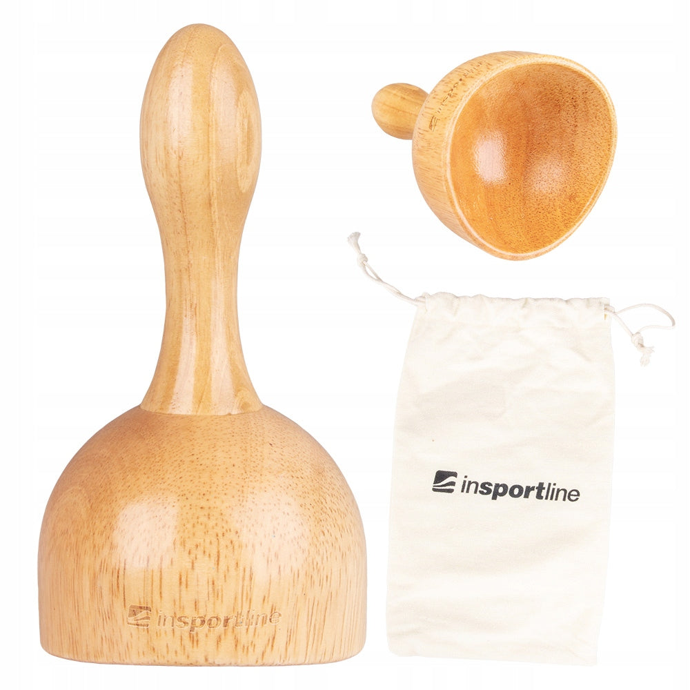 WOODEN SUCTION CUP FOR MASSAGE INSPORTLINE VITMAR Color brown