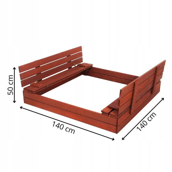 WOODEN Sandbox for GARDEN DURABLE IDEAL FOR CHILDREN Manufacturer code SBP140SET05