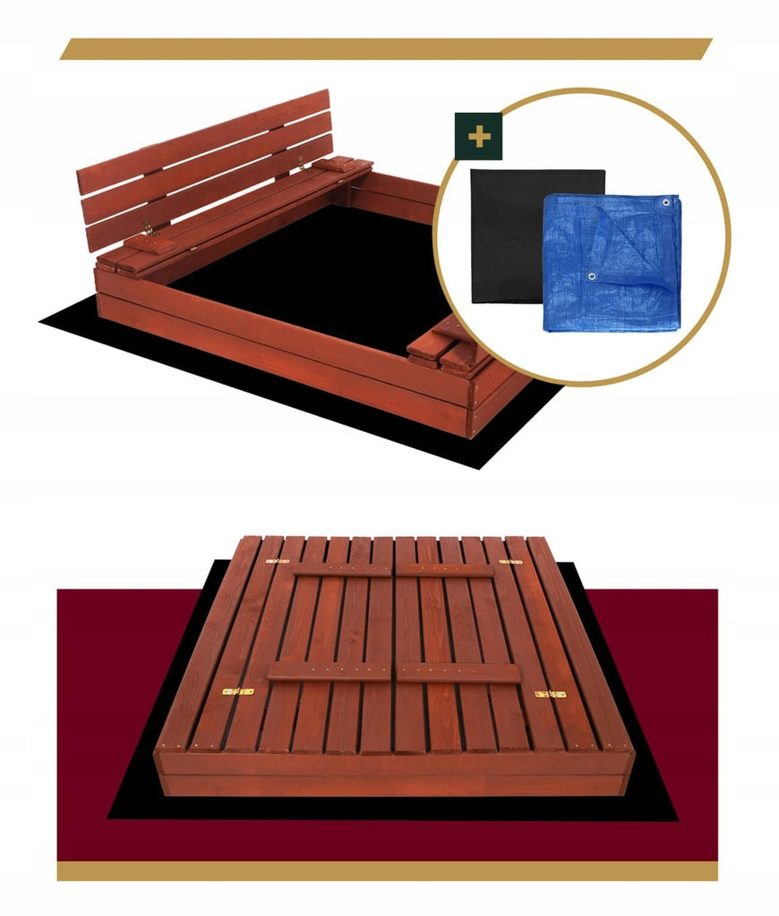 WOODEN Sandbox for GARDEN DURABLE IDEAL FOR CHILDREN