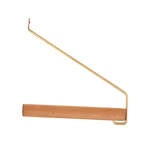 WOODEN WALL HANGER WITH BRASS FRAME FOR CLOTHES DECORATION FOR HOME