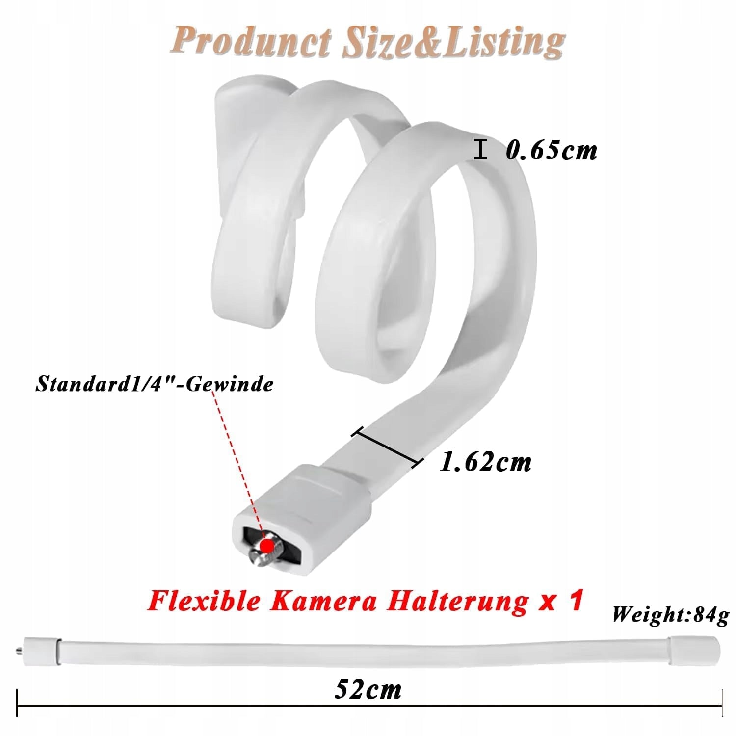 WOOGCSGO Flexible Camera Holder Without Drilling 1/4 Inch Thread Manufacturer code 089328