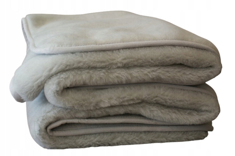 WOOL BLANKET ALPACA ASH 140X200 – NATURAL ALPACA WOOL
