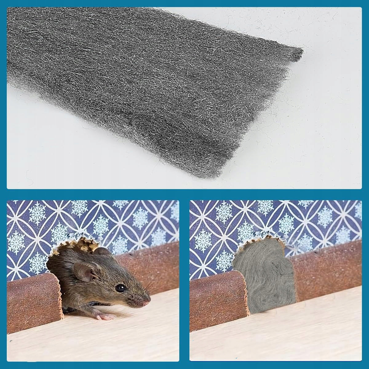 WOOL STEEL VELVET 20m INSECT RESISTANT against mice, martens, rodents Net length 20 m