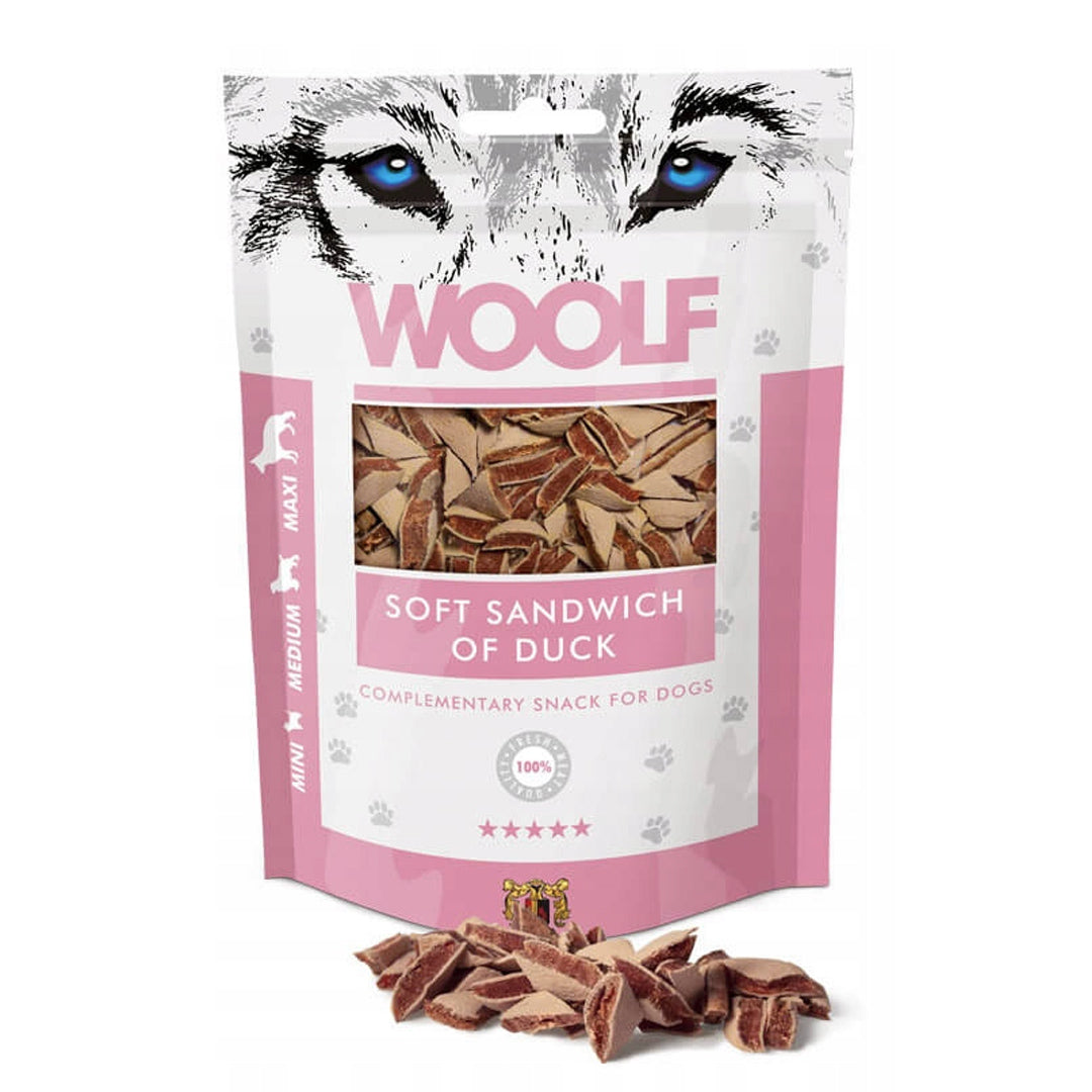 WOOLF SOFT SANDWICH OF DUCK 100 g Duck with cod